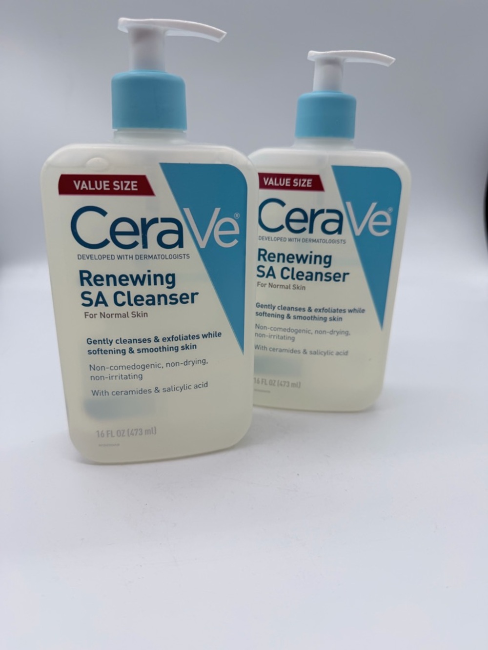 rave Renewing SA Cleanser - Light Blue Pump Bottle